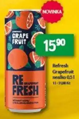 Brněnka Refresh Grapefruit nealko nabídka