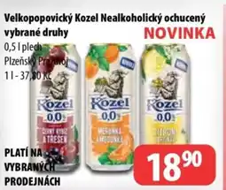 Partner Maloobchodní síť Velkopopovický kozel nealkoholický ochucený vybrané druhy nabídka