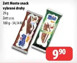 Partner Maloobchodní síť ZOTT Monte snack vybrané druhy nabídka