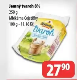 Partner Maloobchodní síť Jemný tvaroh 8% nabídka