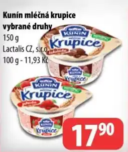 Partner Maloobchodní síť KUNÍN Mléčná krupice vybrané druhy nabídka