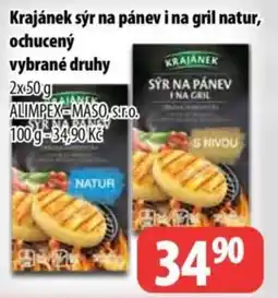 Partner Maloobchodní síť KRAJÁNEK Sýr na pánev i na gril natur, ochucený vybrané druhy nabídka