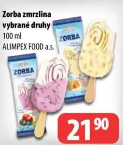 Partner Maloobchodní síť ZORBA Zmrzlina vybrané druhy nabídka
