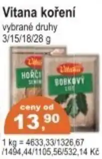 Coop Vitana koření nabídka