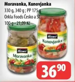 Partner Maloobchodní síť Moravanka, kunovjanka nabídka