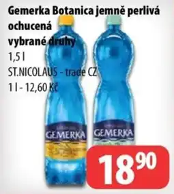 Partner Maloobchodní síť GEMERKA Botanica jemně perlivá ochucená vybrané druhy nabídka