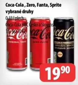 Partner Maloobchodní síť Coca-cola, zero, fanta, sprite vybrané druhy nabídka