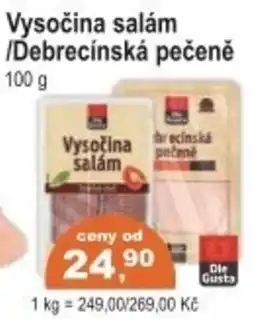 Coop Vysočina salám /Debrecínská pečeně nabídka