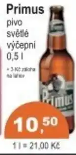 Coop Primus pivo světlé výčepni nabídka