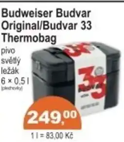 Coop Budweiser Budvar Original/Budvar 33 Thermobag nabídka