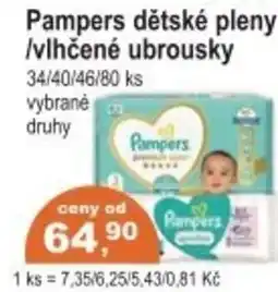 Coop Pampers dětské pleny /vlhčené ubrousky nabídka