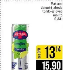 Jip Mattoni daiquiri jahodatonik+jalovecmojito nabídka