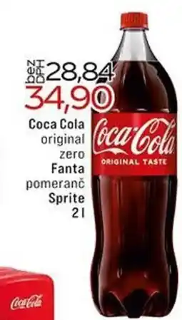 Jip Coca Cola original zero Fanta pomeranč Sprite nabídka