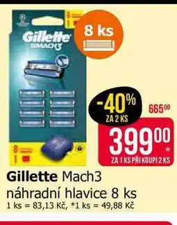 Teta Gillette Mach3 náhradní hlavice 8 ks nabídka