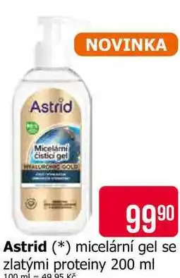 Teta Astrid micelární gel se zlatými proteiny nabídka