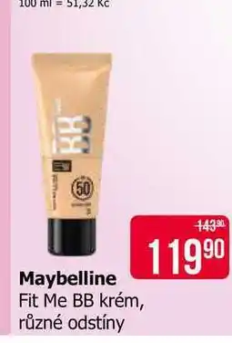 Teta Maybelline Fit Me BB krém, různé odstíny nabídka