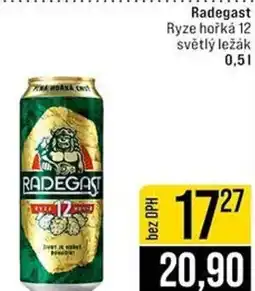 Jip Radegast Ryze hořká 12 světlý ležák nabídka