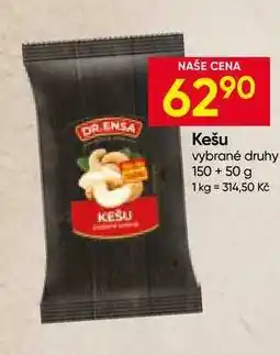 Hruška DR. ENSA Kešu vybrané druhy 150 + 50 g nabídka