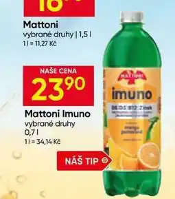 Hruška Mattoni Imuno vybrané druhy nabídka
