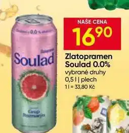 Hruška Zlatopramen Soulad 0.0% vybrané druhy 0,5l plech nabídka