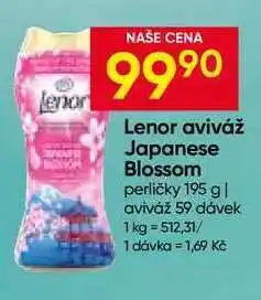 Hruška Lenor aviváž Japanese Blossom perličky nabídka