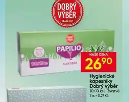 Hruška PAPILIO Hygienické kapesníky 10×10 ks 3vrstvé nabídka