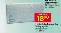 Hruška Hygienické kapesníky Dobrý výběr 100 ks 2vrstvé nabídka