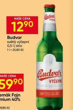 Hruška Budvar světlý výčepní nabídka