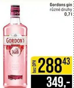 Jip Gordons gin nabídka