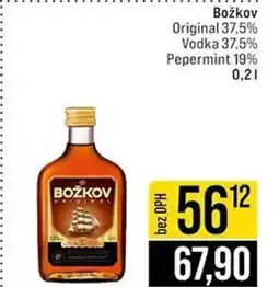 Jip Božkov Original 37.5% Vodka 37,5% Pepermint 19% nabídka