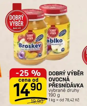 Flop Dobrý výběr ovocná přesnídávka nabídka