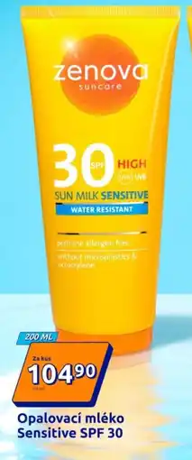 Action Opalovací mléko Sensitive SPF 30 nabídka