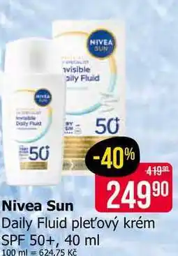 Teta Nivea Sun Daily Fluid pleťový krém SPF 50+, 40 ml nabídka