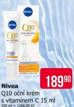 Teta Nivea Q10 oční krém s vitamínem C nabídka