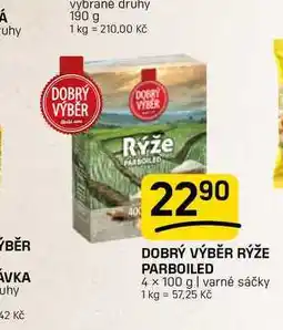 Flop DOBRÝ VÝBĚR RÝŽE PARBOILED 4 x 100 g | varné sáčky nabídka