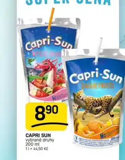 Flop CAPRI SUN vybrané druhy nabídka