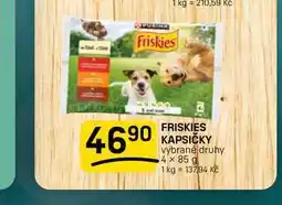Flop FRISKIES KAPSIČKY vybrané druhy nabídka