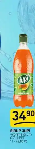 Flop SIRUP JUPÍ vybrané druhy nabídka