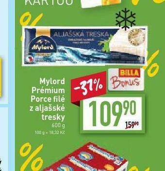 Billa Mylord prémium porce filé z lajašské tresky nabídka