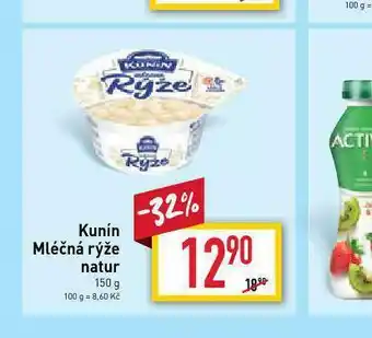 Billa Kunín mléčná rýže natur nabídka