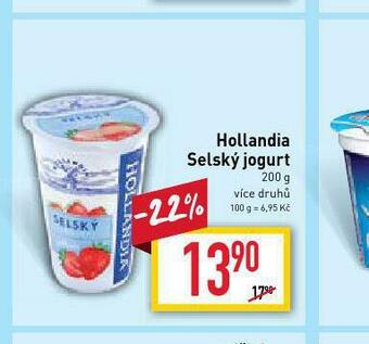 Billa Hollandia selský jogurt nabídka