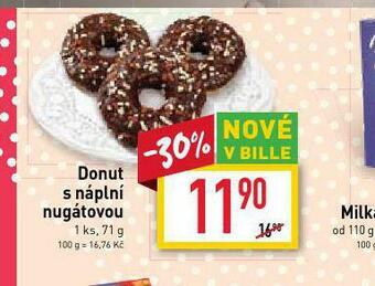 Billa Donut s náplní nabídka