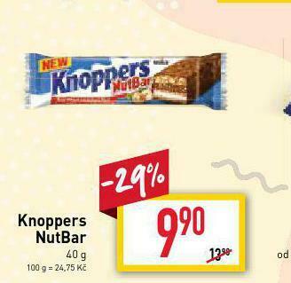 Billa Knoppers nutbar nabídka