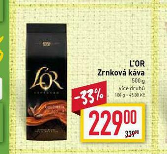 Billa L´or zrnková káva nabídka