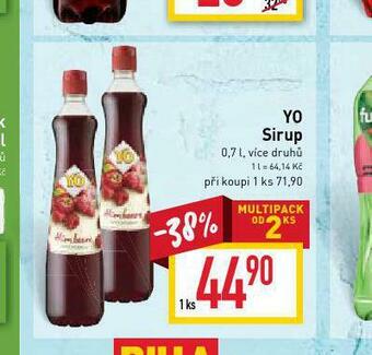 Billa Yo sirup nabídka