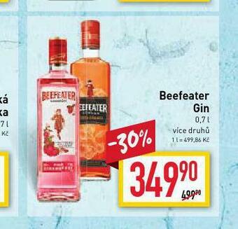 Billa Beefeater gin nabídka