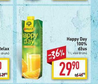 Billa Happy day 100% džus nabídka