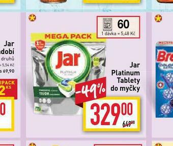 Billa Jar platinum tablety do myčky nabídka