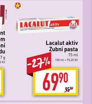 Billa Lacalut aktiv zubní pasta nabídka