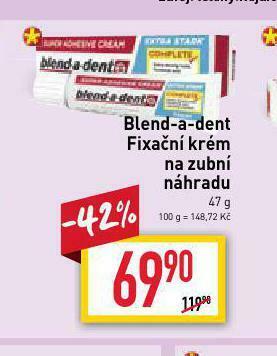 Billa Blend a dent fixační krém na zubní náhradu nabídka